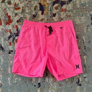 Hurley Men's Bright Pink Board Shorts